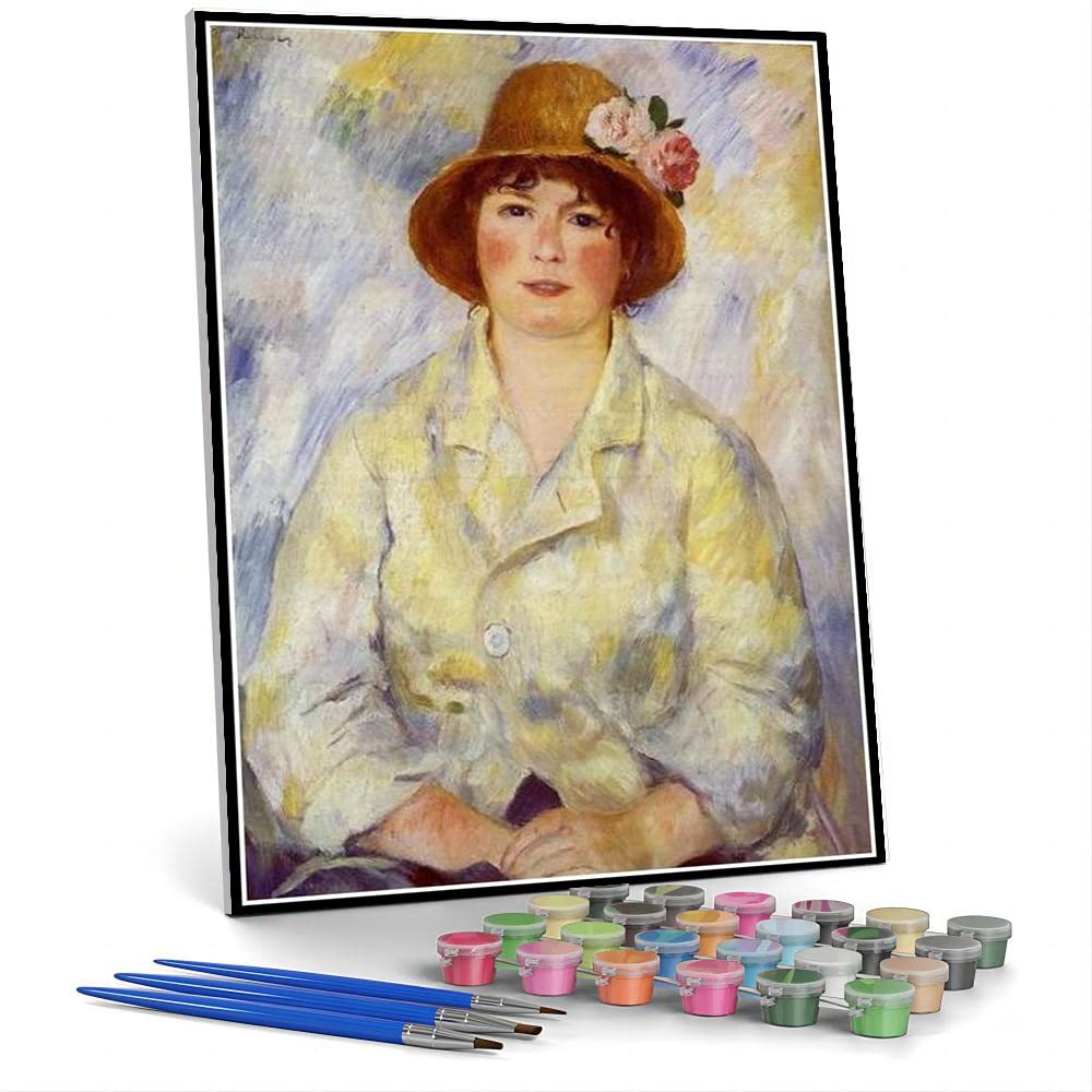 ルノアール 絵画 Amazon | DIY数字油絵横顔の若い女性1897年のオーギュスト